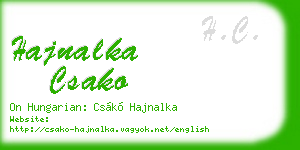 hajnalka csako business card