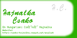 hajnalka csako business card